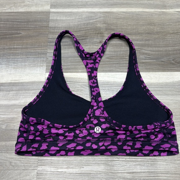 Lululemon Purple Leopard Print Sports Bra size 6 - Picture 4 of 6